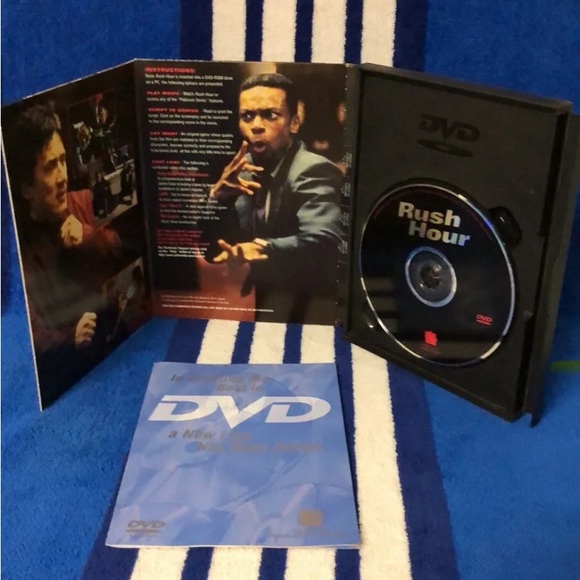 Rush Hour Jackie Chan Chris Tucker DVD Brett Ratner (DIR) 1998 Snap Case - Picture 3 of 3